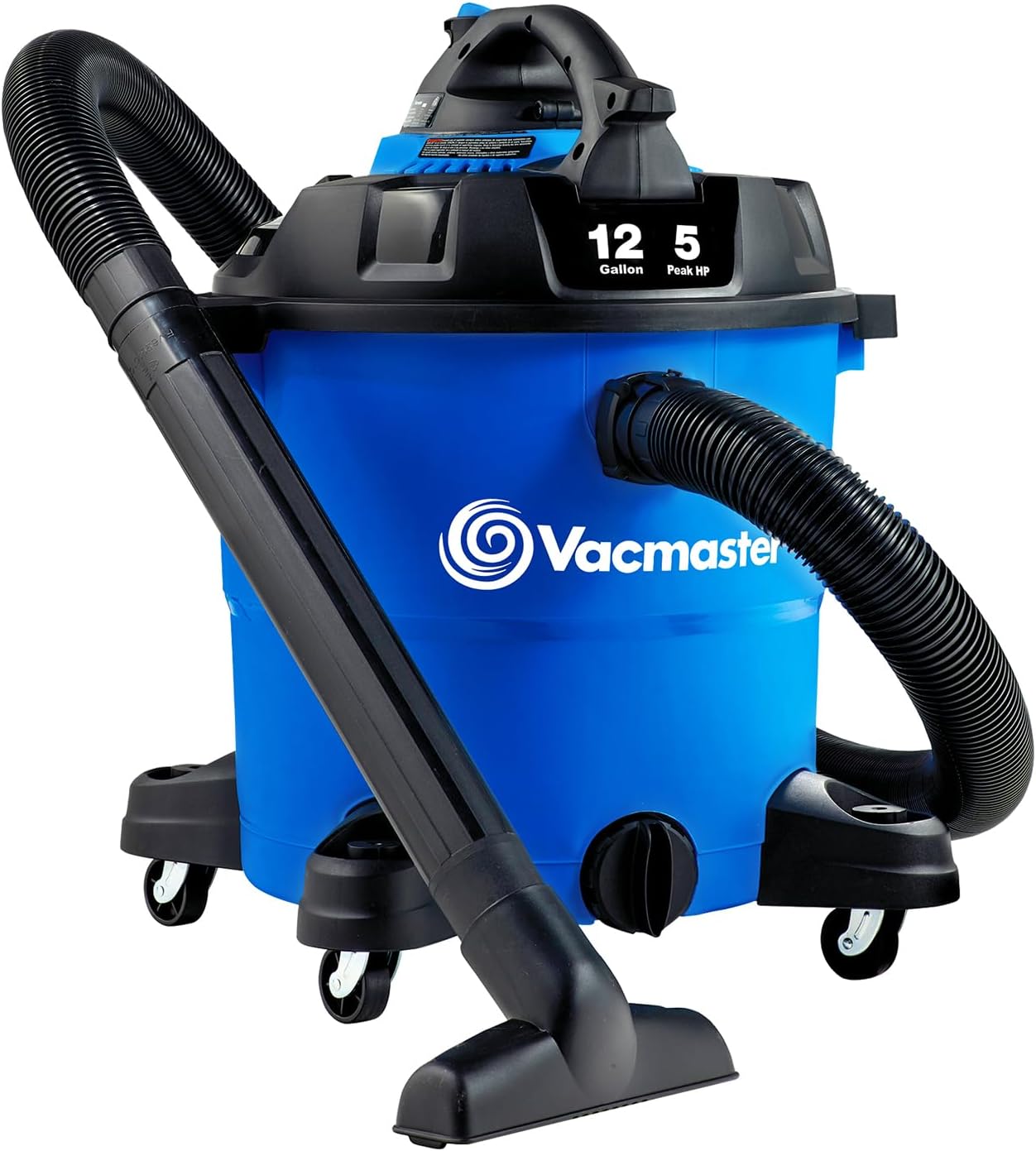 Vacmaster Blue Line 12-Gallon* 5 Peak HP† Wet/Dry Vacuum with Detachable Blower VBV1210