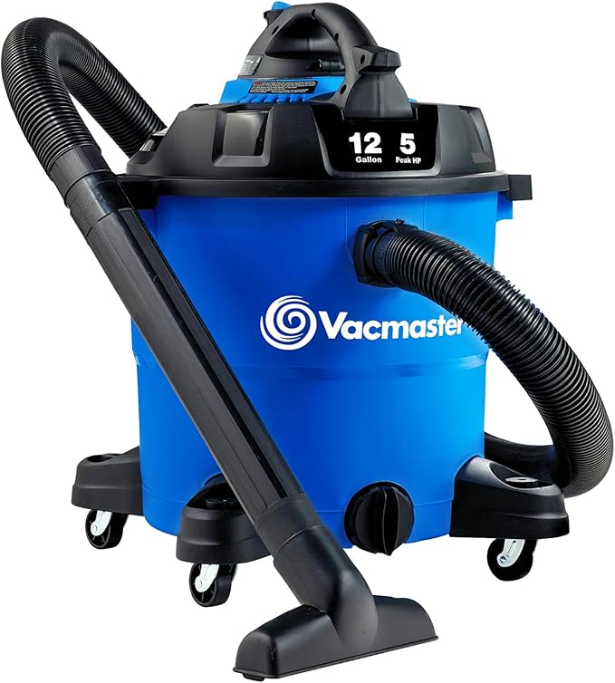 Vacmaster Blue Line 12-Gallon* 5 Peak HP† Wet/Dry Vacuum with Detachable Blower VBV1210