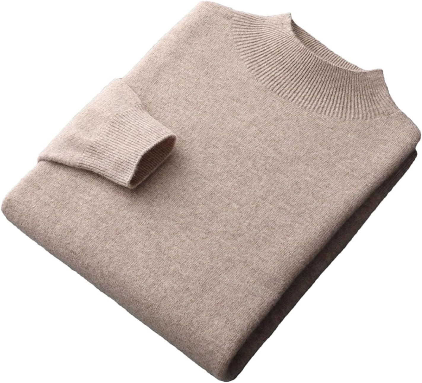 Men's 100 Percent Wool Sweater Loose Knit Pullover Long Sleeve Lightweight Jacket Tops