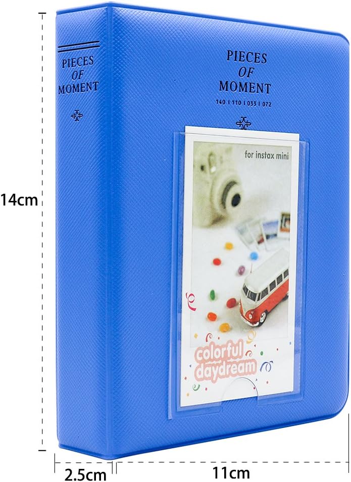 Ablus 64 Pockets Mini Photo Album for Fujifilm Instax Mini 7s 8 8+ 9 25 26 50s 70 90 Instant Camera & Name Card (Cobalt Blue) image 2
