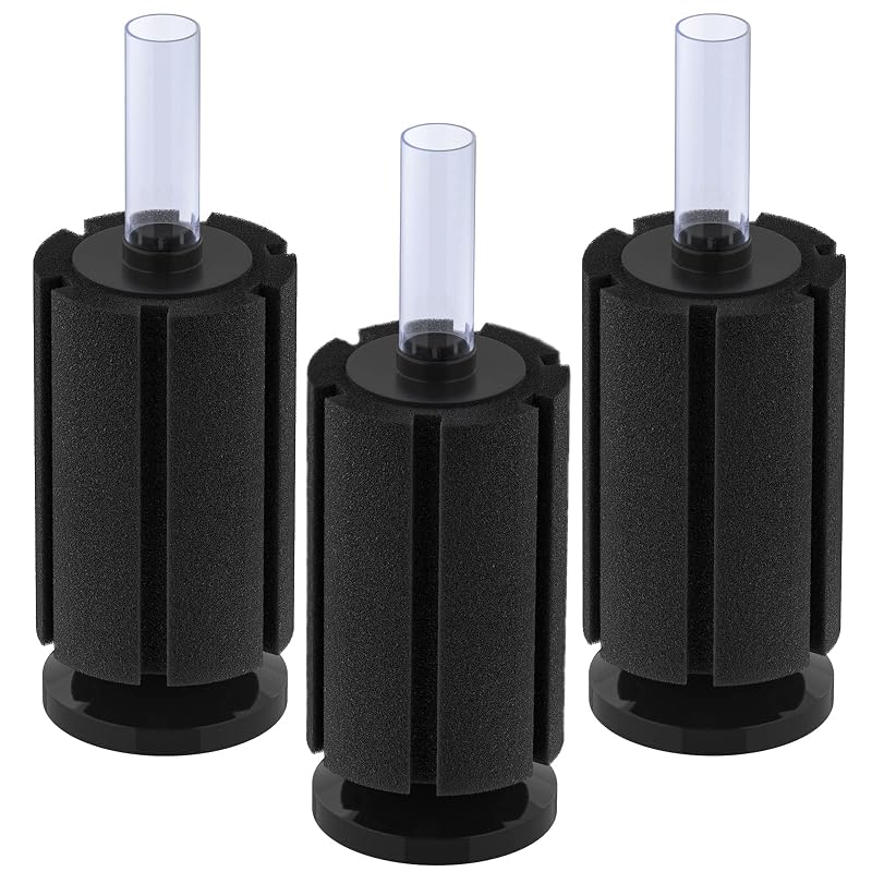 Filtro de Esponja para Aquário Pawfly com Filtragem Mecânica e Biológica para Betta, Camarões e Alevinos, Pacote com 3