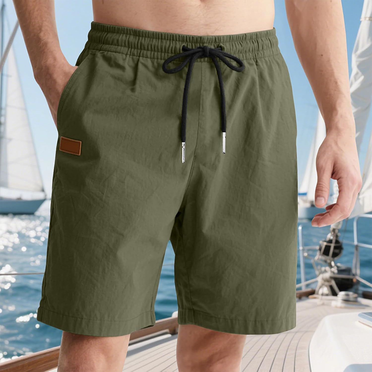 Ymosrh Mens Casual Shorts Summer Lightweight Quick Dry Athleitc Workout Hiking Running Shorts S-2XL