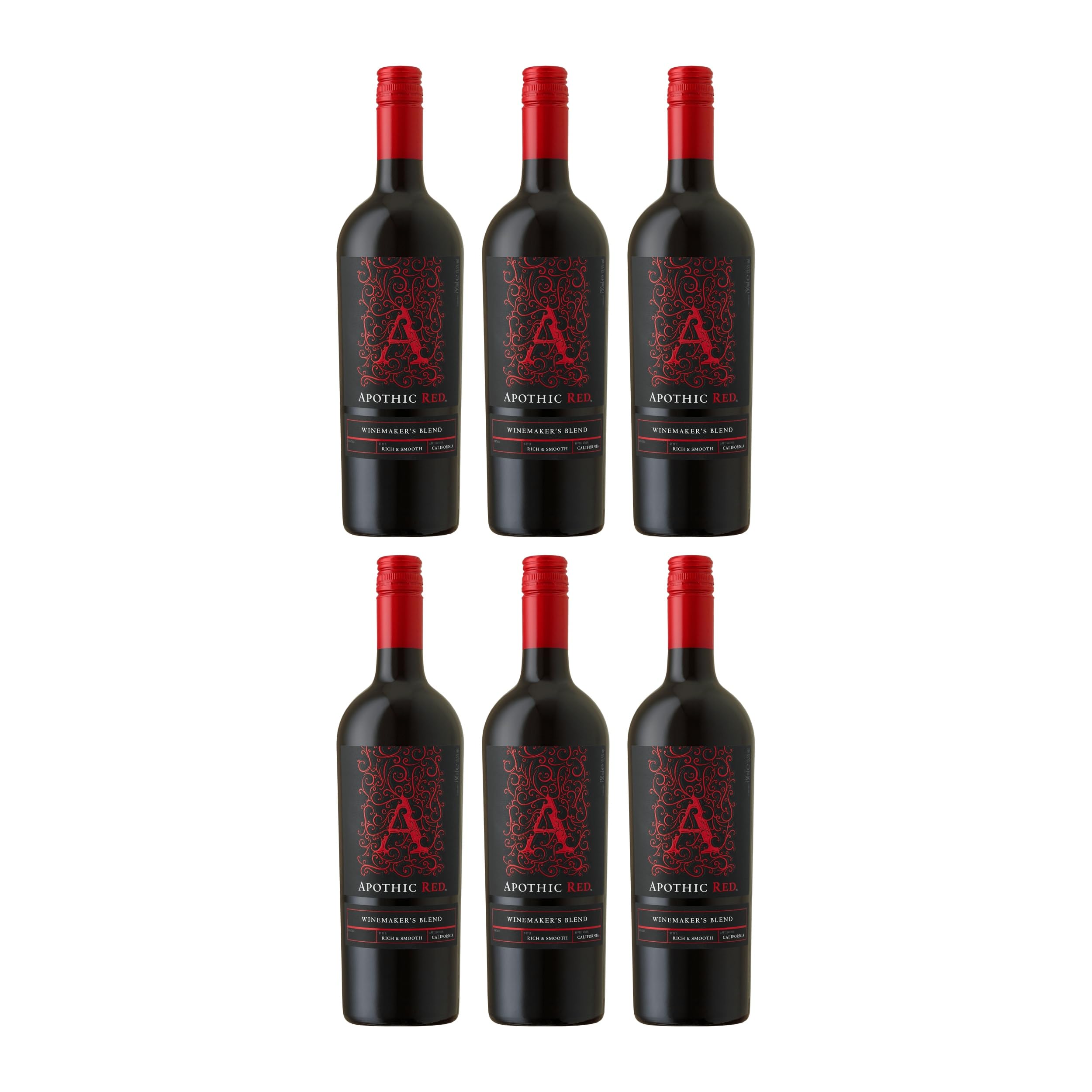 Apothic Wines Red Rotwein Rot Halbtrocken Vereinigte Staaten inkl. FeinWert E-Book (6 x 0.75 l)