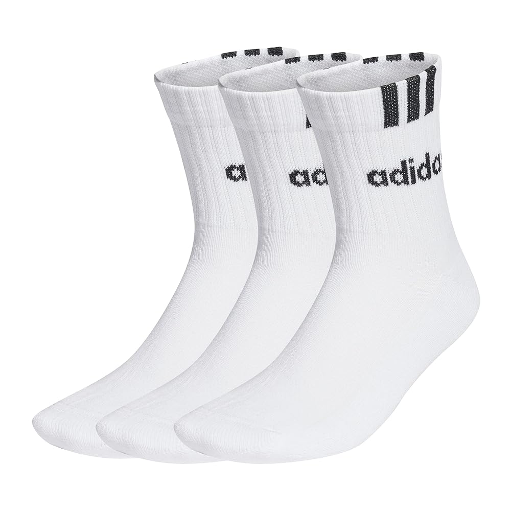 adidas Unisex Set Di 3 Paia Di Calzini Lineari 3-Stripes Socks,  white/black, Large, White/Black, Large : Clothing, Shoes \u0026 Jewelry -  Amazon.com