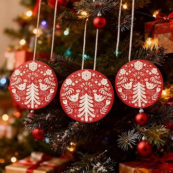 Christmas Goat Scream Ornament - Screaming Goat Prank Ornament, Funny Gag Gift for Holiday Decor, Perfect for Christmas Tree & White Elephant Party Scream Decorations 3pcs-D