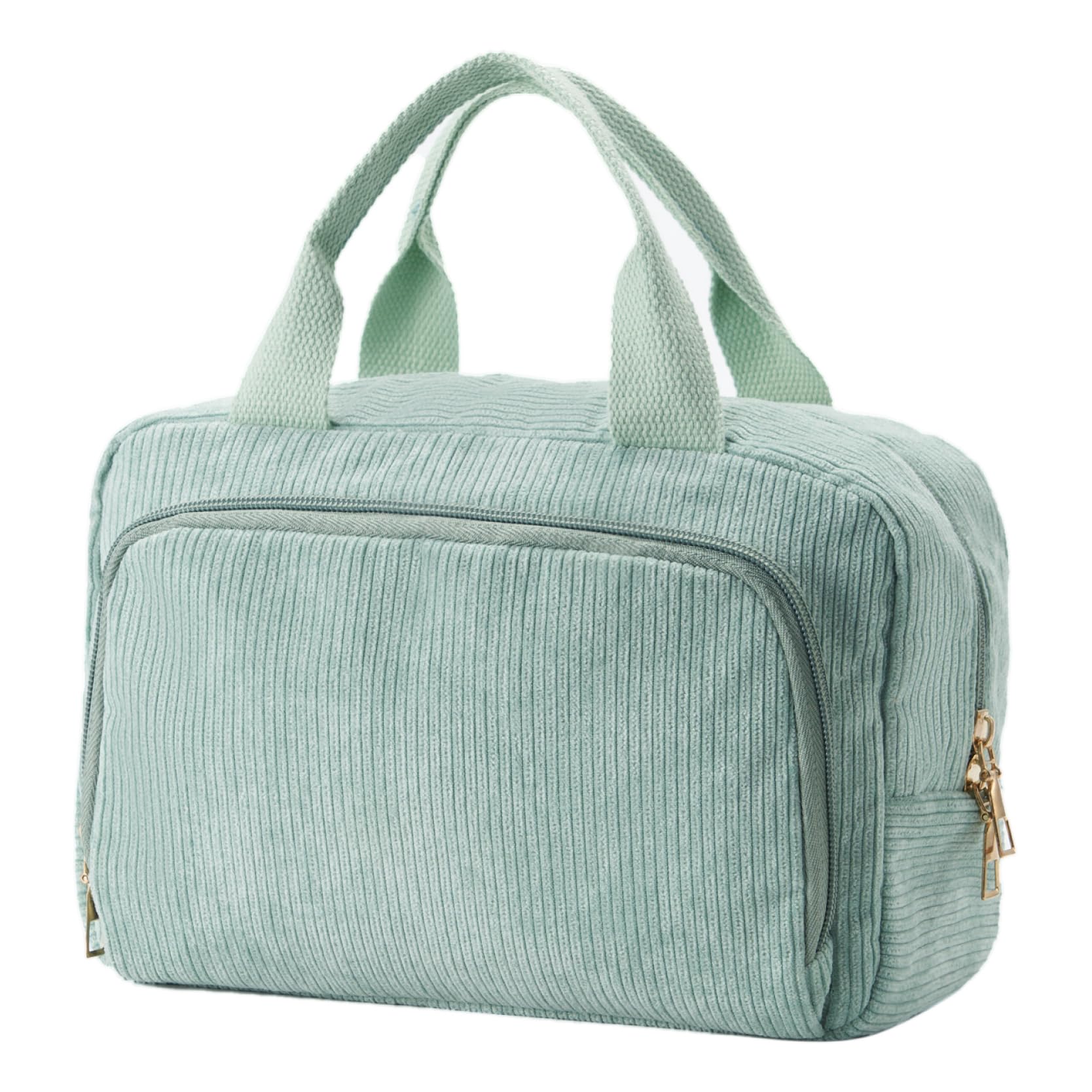 Funtlend Kulturtasche Damen Cord Kosmetiktasche kulturbeutel Kosmetik Tasche Reise Kulturbeutel Waschtasche für Travel Mädchen