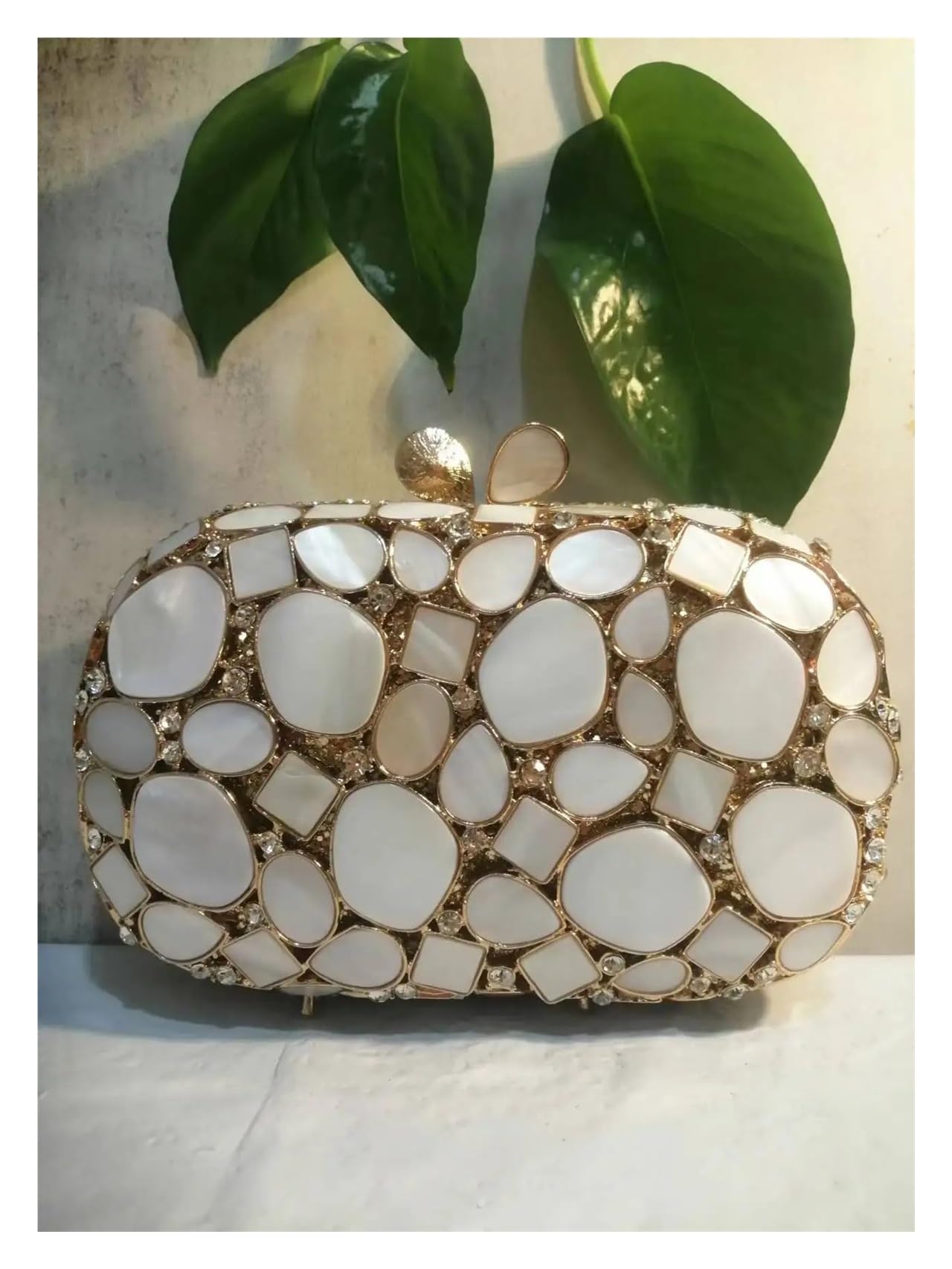 Pochette Donna Borse da sera con conchiglia dorata Borse da sera in metallo Minaudiere da donna Pochette da sposa in cristallo Pochette da cerimonia nuziale con diamanti Borse Borsa da cocktail