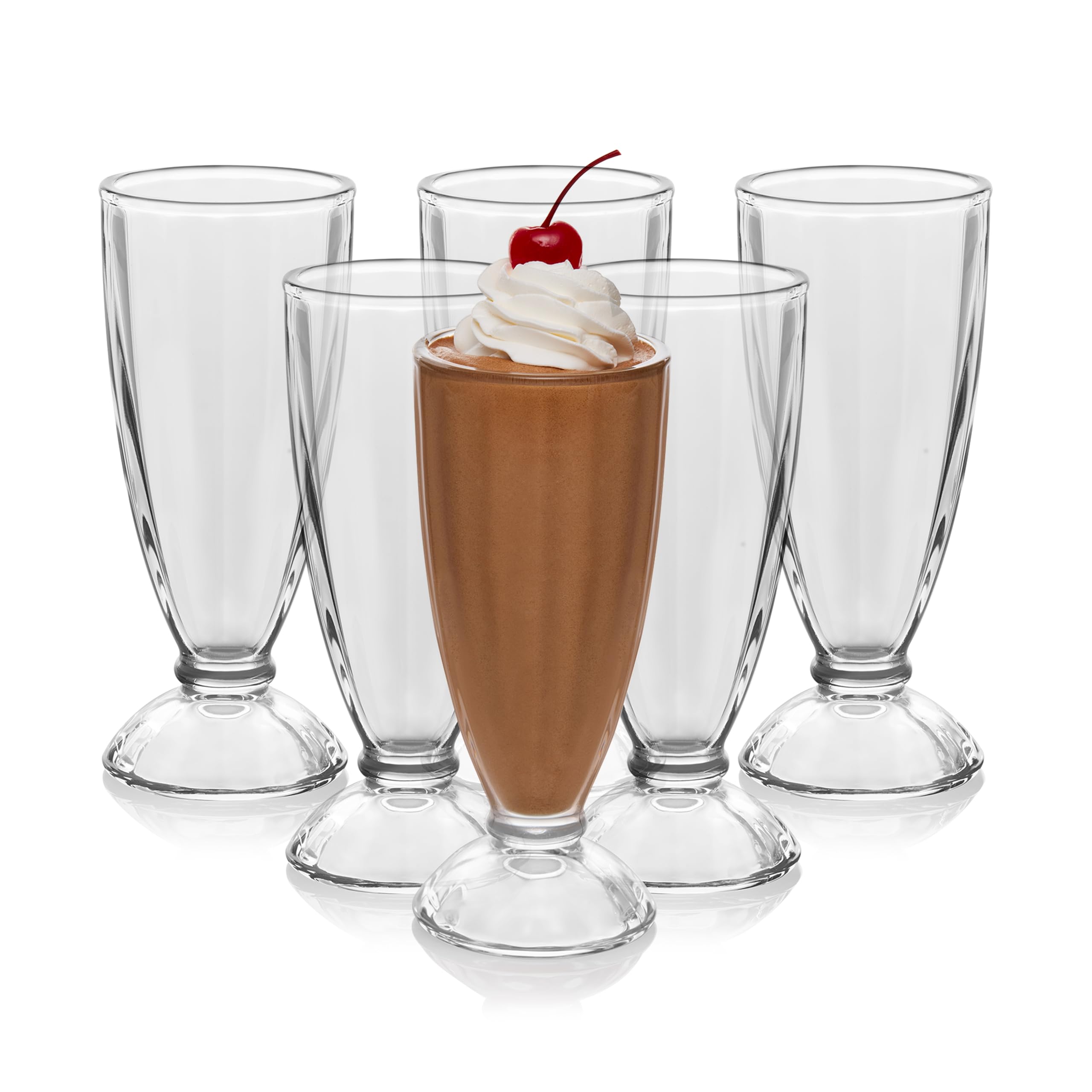 Libbey 6-Piece Fountain Shoppe Classic Ice Cream Soda Glass, 12-Ounce, Clear