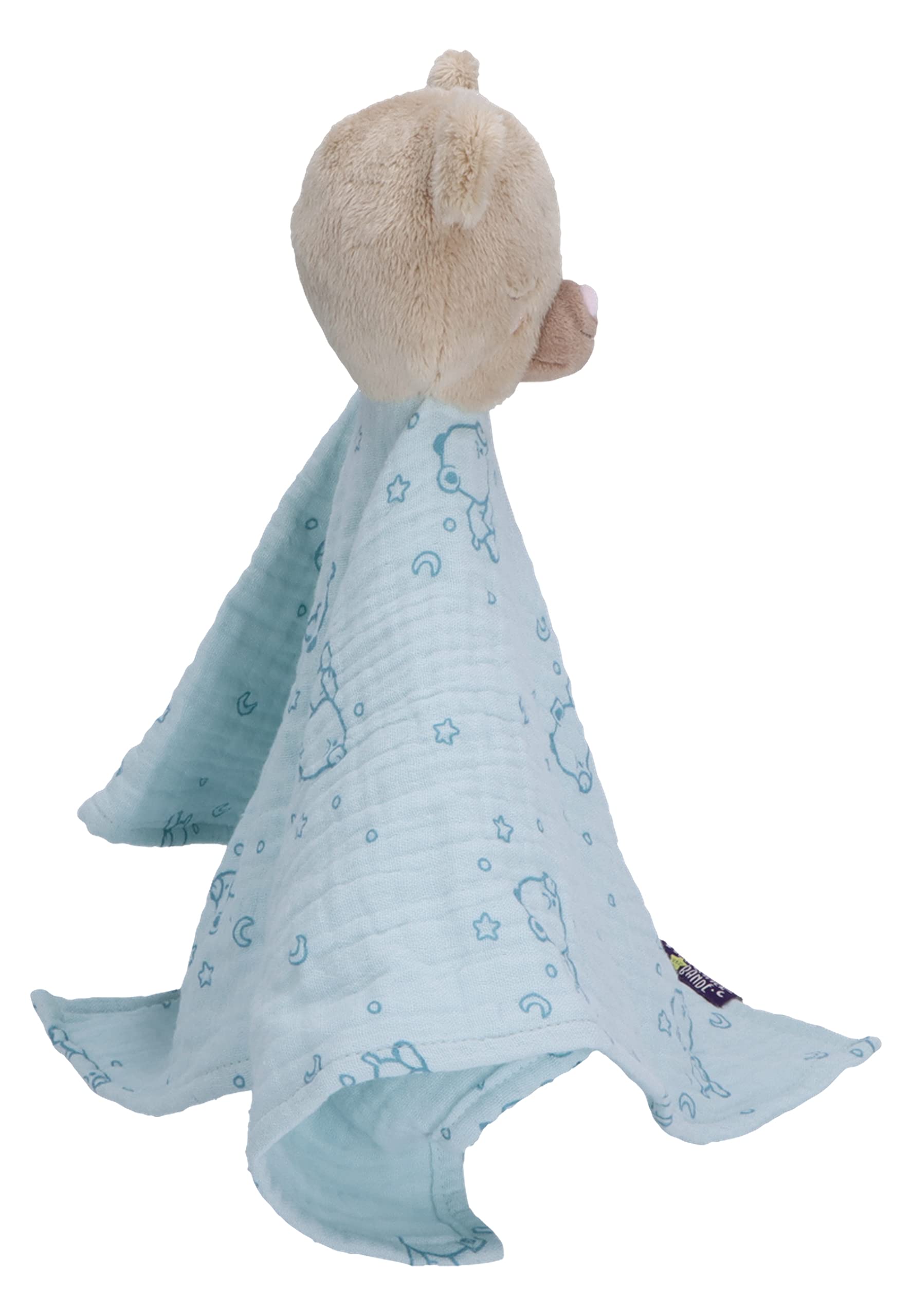 Sterntaler Baby Unisex Schmusetuch Kuscheltuch Kleiner Bär - Kuscheltuch Baby, Musselin Kuscheltuch, Schmusetuch - helltürkis