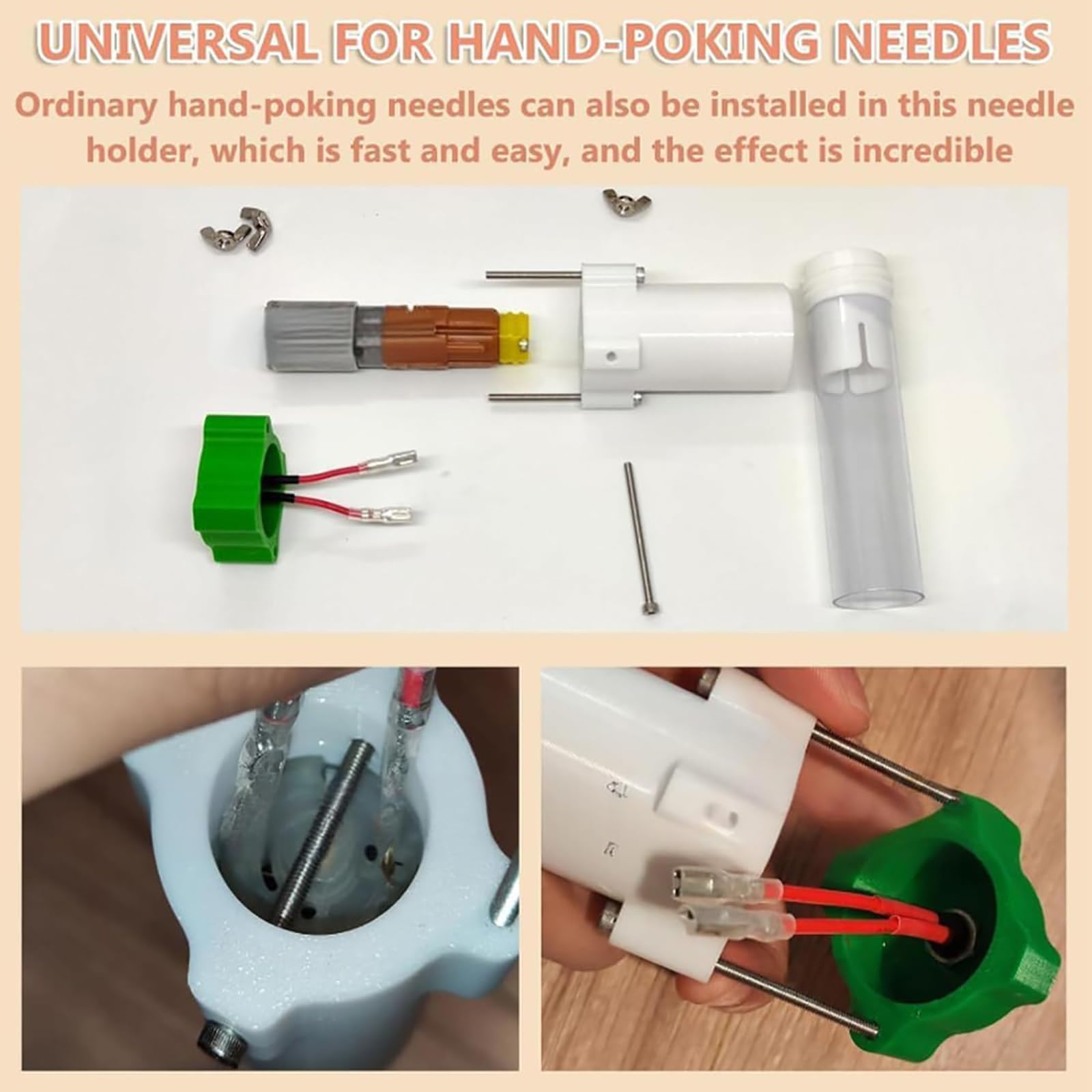 Kit per macchina elettrica per infeltrimento con ago in feltro di lana, strumento per infeltrimento in stile punch, regolazione continua della velocità e infeltrimento rapido, motore sostituito per