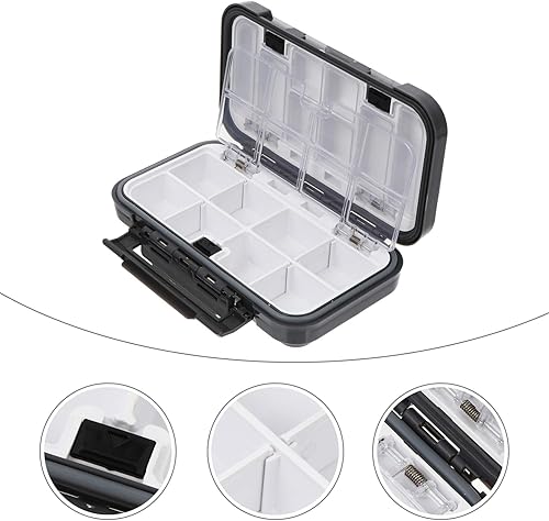 Miniatura 5 de EXCEART Kit de medicina de viaje, mini organizador de píldoras, 8 compartimentos, caja de medicamentos de viaje, caja de píldoras, pastillas,