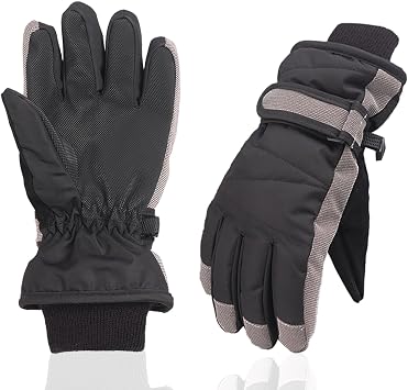 XTACER Kids Ski Snow Gloves Snowboard Winter Warm Cold Weather Gloves for Boys Girls Children