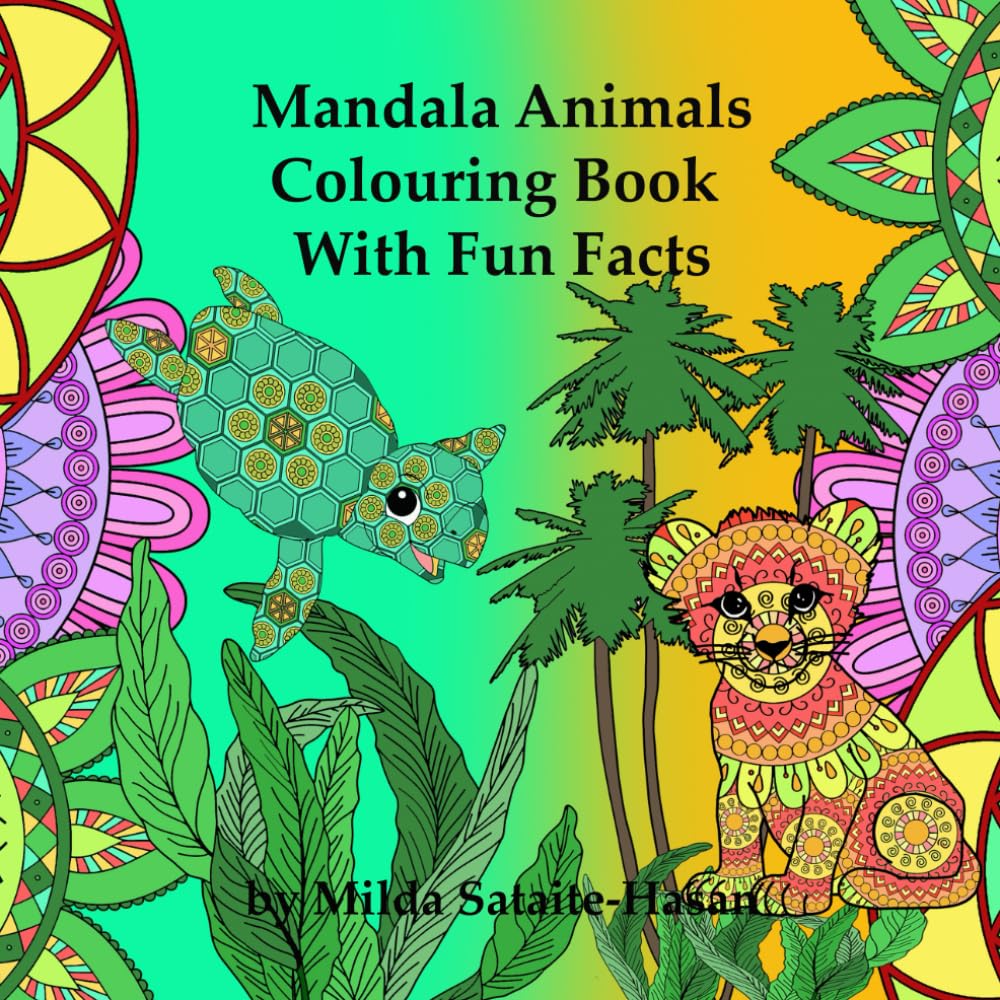 Mandala Animals Colouring Book with Fun Facts