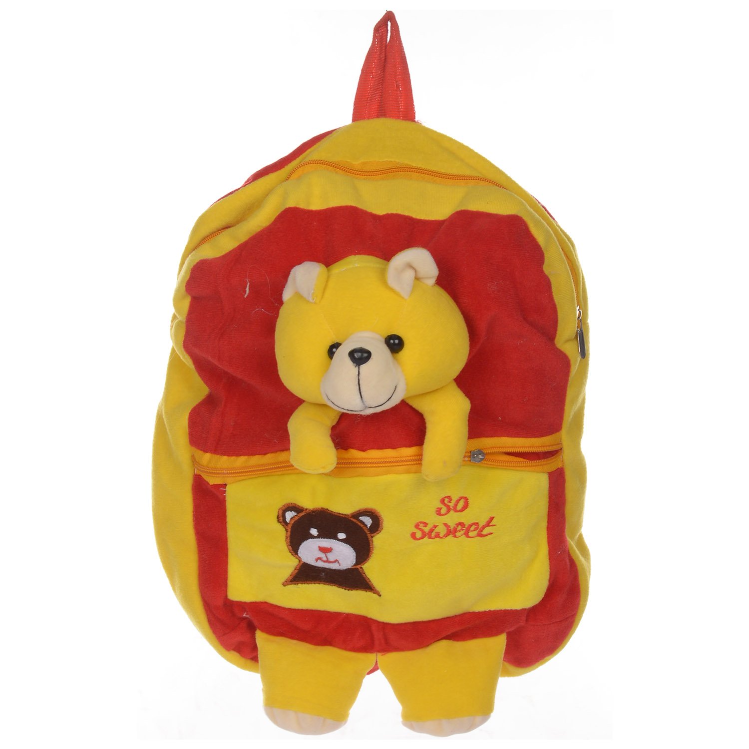 Naughty World Synthetic Red and Yellow School Bag Amazon.in Bags