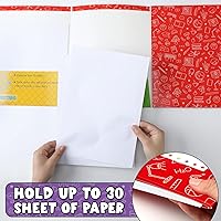 Vista 4 de Ctosree 30 carpetas de proceso de escritura de 4 bolsillos, laminadas a granel, para llevar a casa, aula, carpetas de bolsillo para estudiantes