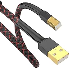 Tertullus Hi-Fi Cable 1m USB-A to USB-B for Dac, Printer, Streaming Audio, Computer, Sound Card, Set-Top Box, Amplifier, Player