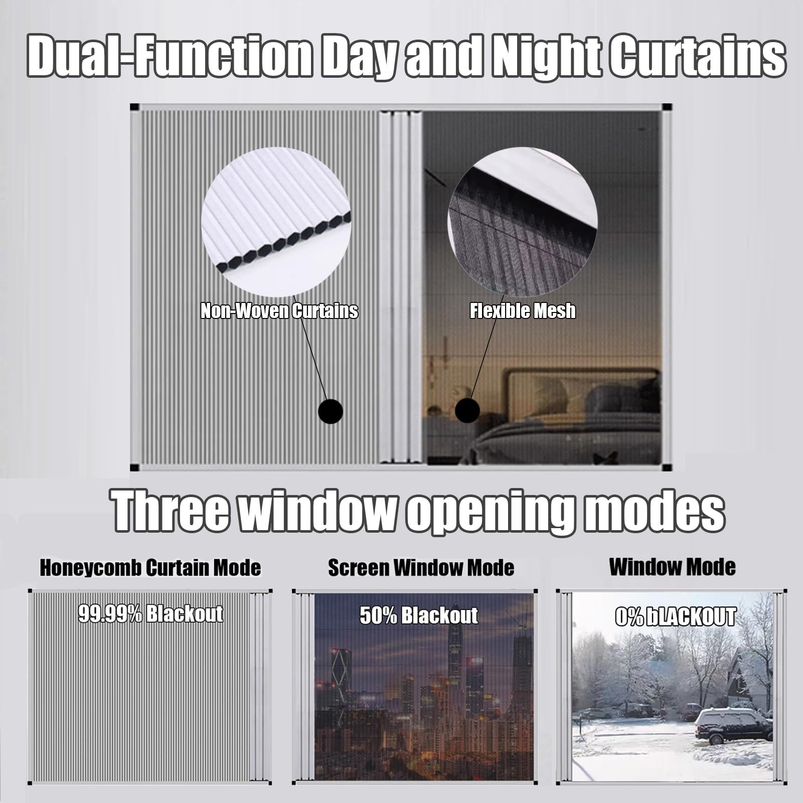 Amazon｜150 x 105 CM プリーツスクリーン ハニカム遮光ブラインド