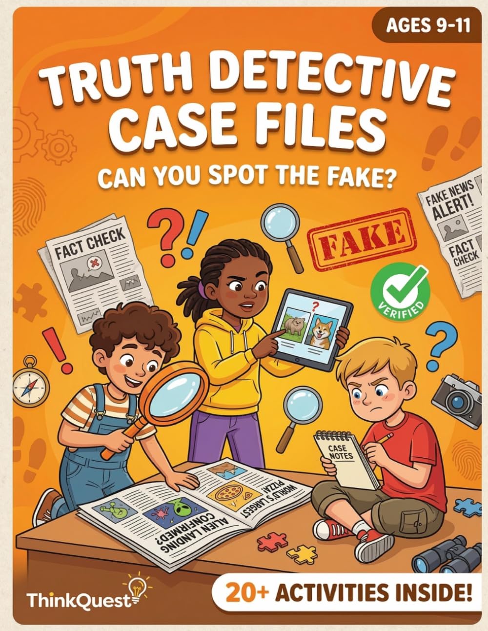 Truth Detective Case Files: Can You Spot the Fake?: Media Literacy & Fact-Checking Activities for Kids Ages 9-11 — Headlines, Bias & Source Evaluation