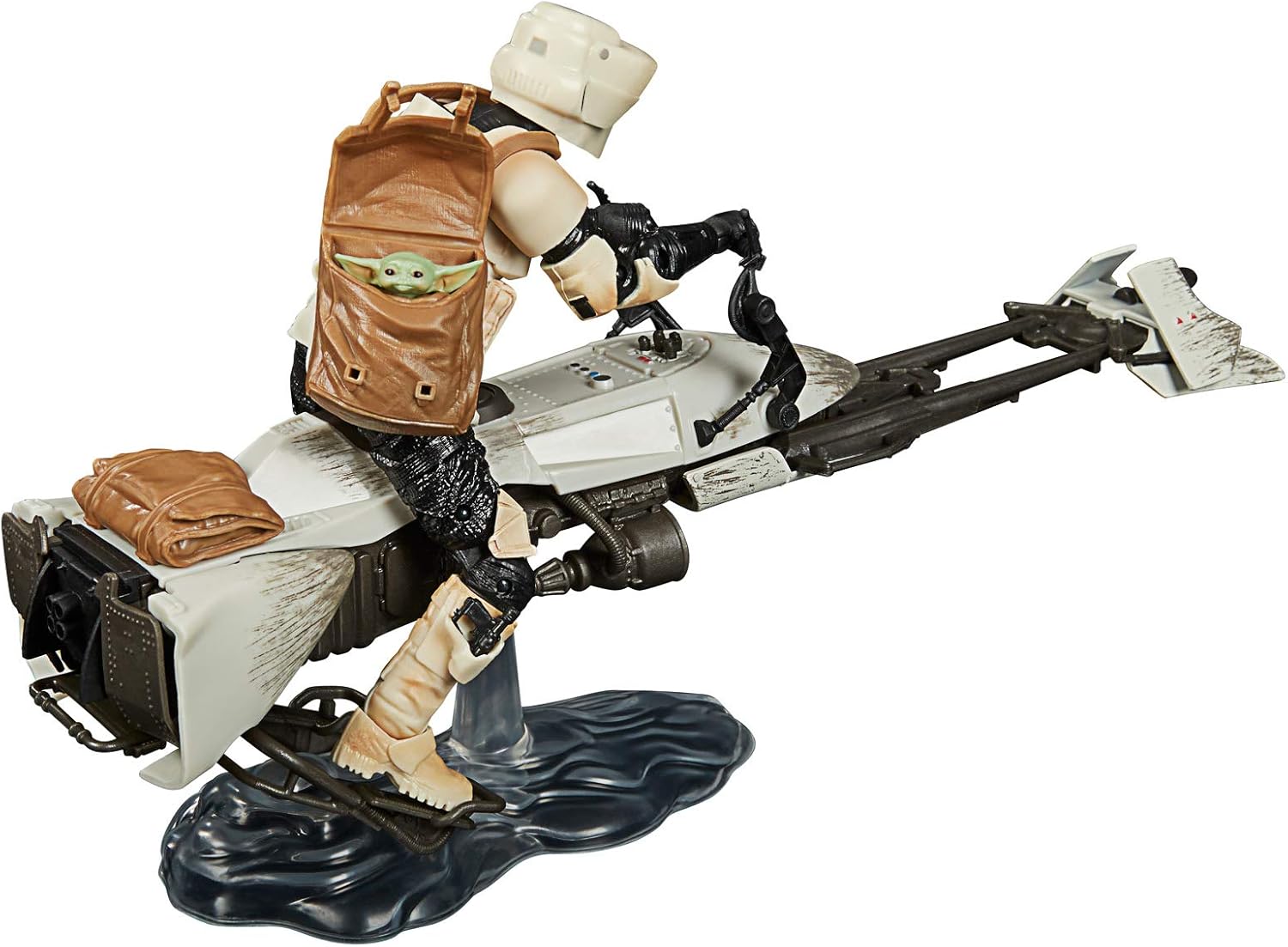 Star Wars The Black Series 6 Inch Vehicle Figure Box Art Exclusive - Speeder Bike Scout Trooper & The Child