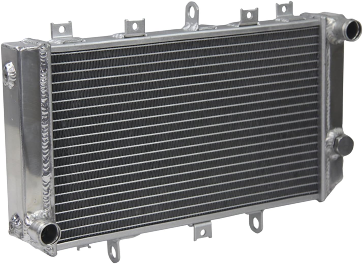 ALLOYWORKS Aluminum Motorcycle Cooling Radiator For 2004-2007 2006 2005 Kawasaki Z750 Z750S Motorcycle Bike