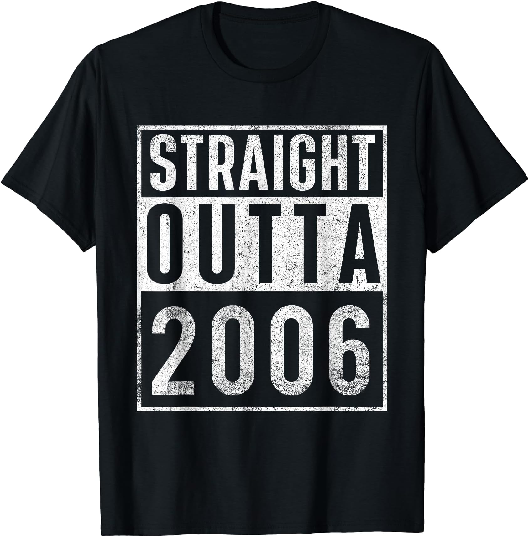 Straight Outta 2006 Year Of Birth Birthday T-ShirtOEKO-TEX STANDARD 100