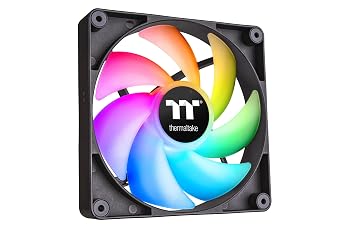 Thermaltake CT140 ARGB Sync PC Cooling Fan Black 2 Pack ARGB Compatible 140mm PC Case Fan Black CL-F150-PL14SW-A FN2002