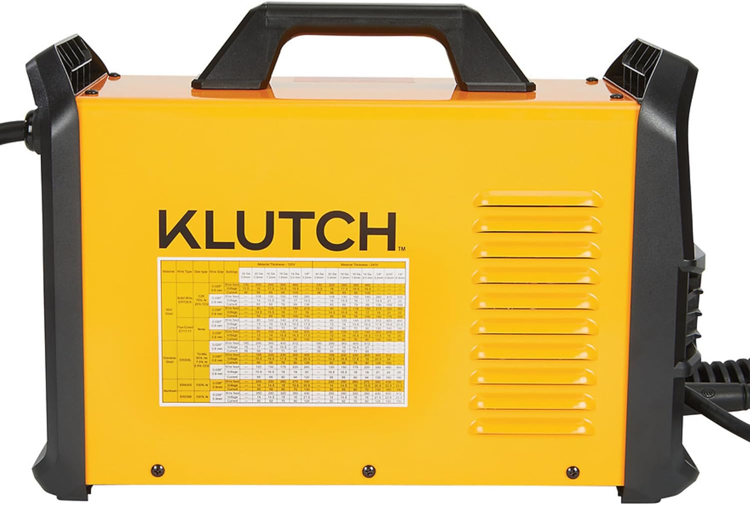Klutch Dual-Voltage 180 Amp MIG/Flux-Core Multi-Process Welder with Inverter Technology, LCD Display and Spool Gun, 120/240 Volts, 180 Amp Max.
