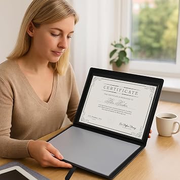 Arpan A4 Professional Display Book with 36 Pockets 72 Sides – Folder A4 for Certificates & Documents – Presentation Folder, Portfolio Holder, Professional Portfolio (1, Black)