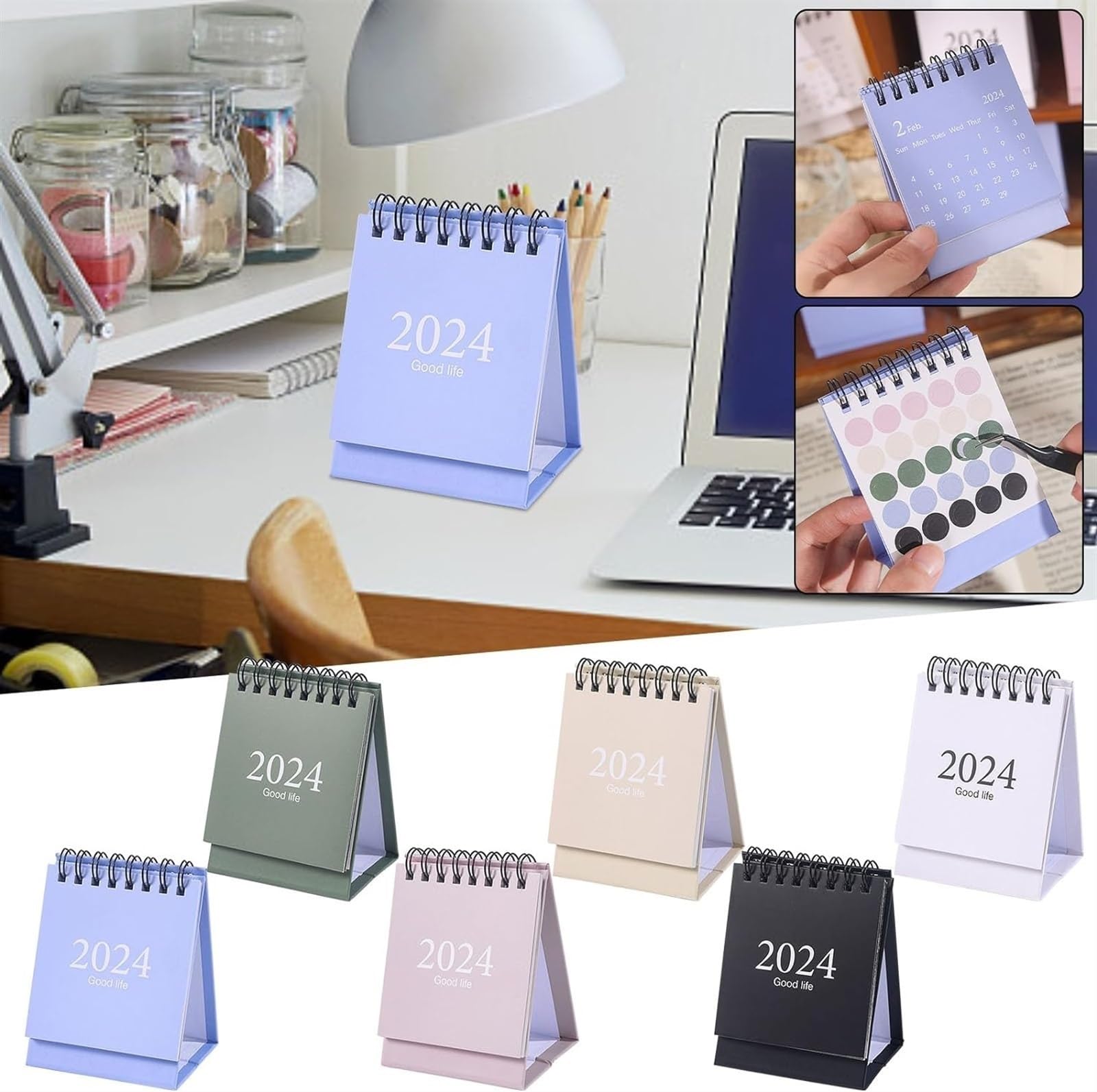 Familienplaner Kalender 2024 Lustiger Kalender Für 2024, Monatsplaner 2024, Tischkalender 2024, Desktop-Ornamentkalender Kalender 2024 (Color : B, Size : 3pc)