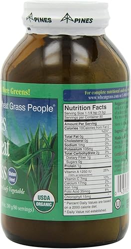 Miniatura 2 de Pines International Hierba de trigo en polvo, 10 onzas