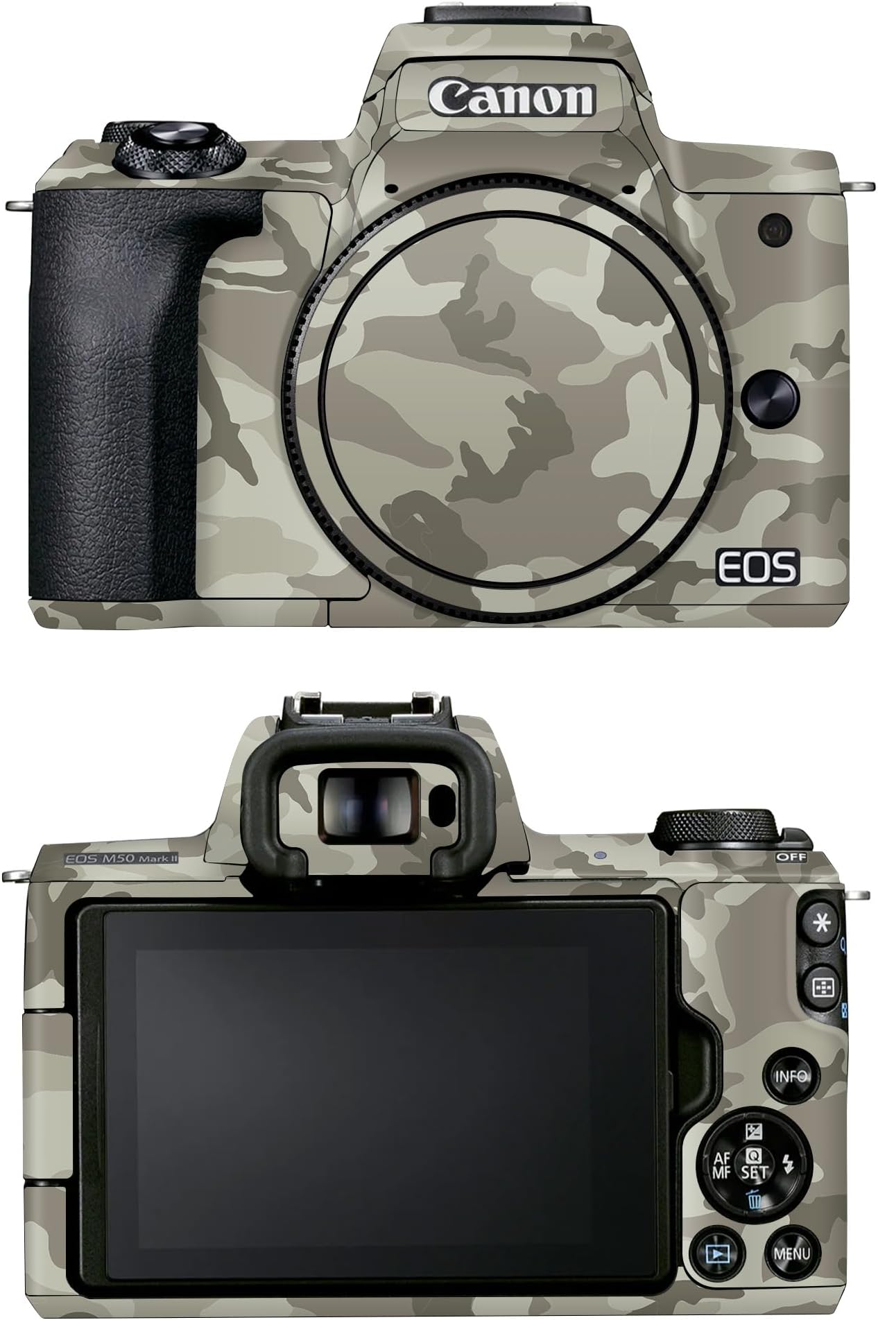 Capes India Camera Skin Cover Compatible with Canon EOS M50 Mark II | Anti Scratch | Protective Film (Design - Dessert Camo)