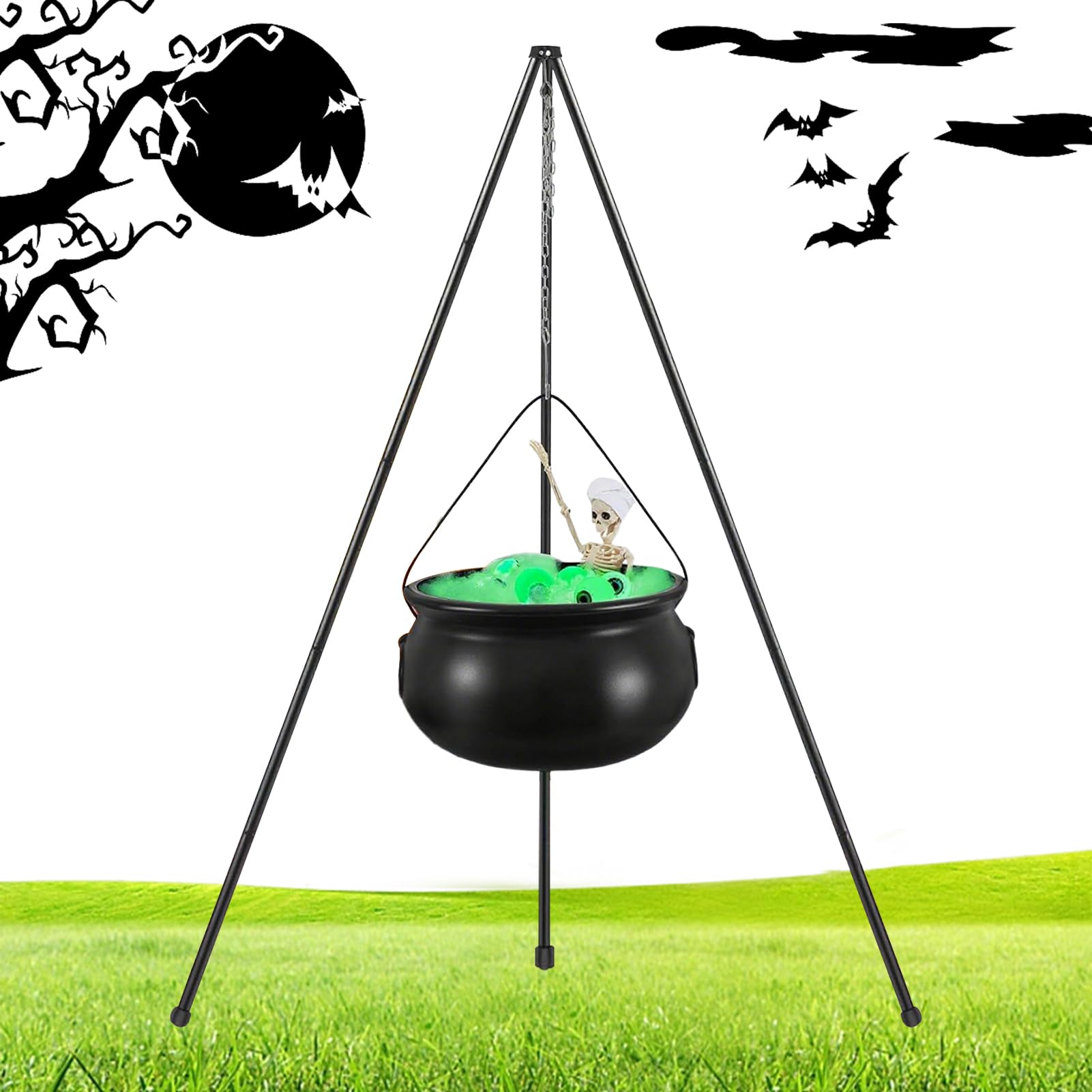 Kocio?ek Czarownicy Halloween, Halloweenowy Kocio? Wied?my do Dekoracji Ogrodu, Dekoracje ?wi?teczne Do Strasznego Domu Zewn?trz Do Wn?trz Ganku Trawnik Wej?cie ?cie?ka Impreza