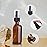 Wedama 2 oz Mini Glass Spray Bottles, Empty Small Spray Bottles with Funnel Dropper, Fine Mist for Hair, Travel, Plants, Cleaning Solutions and Skin Care (4 Pack Amber)