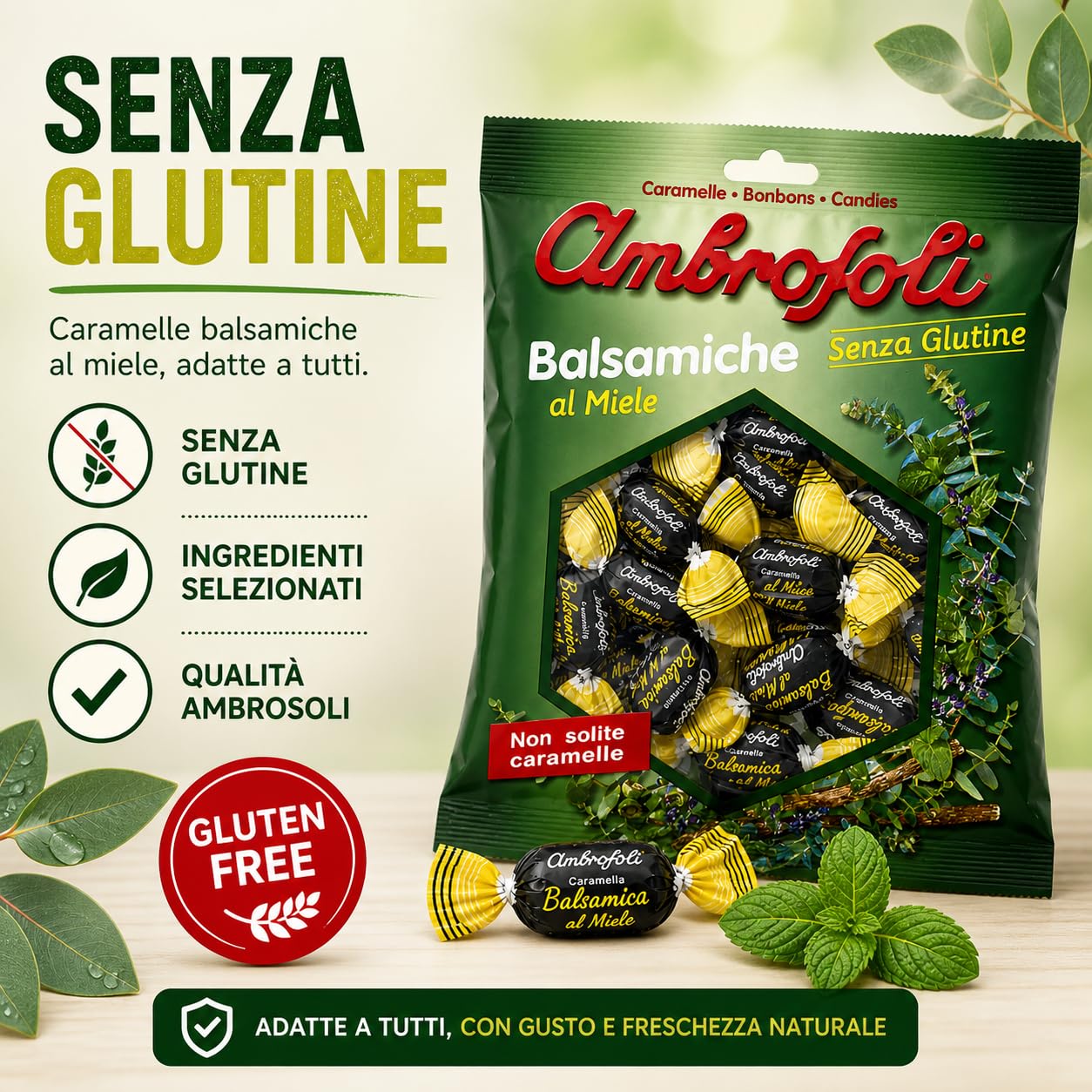 Ambrosoli Süßigkeiten, Honig, 135 g