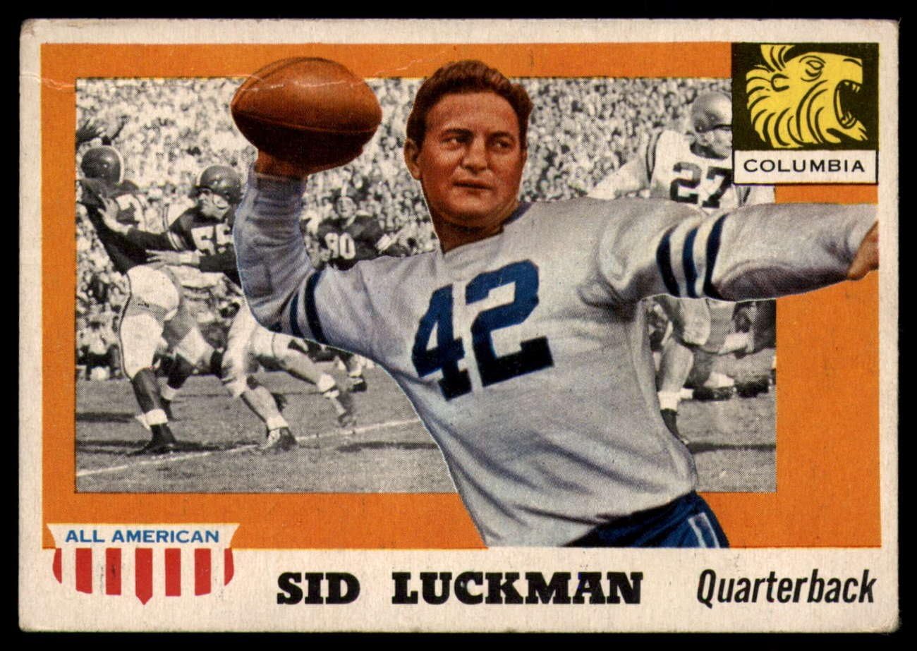 Football NFL 1955 Topps All American #85 Sid Luckman VG