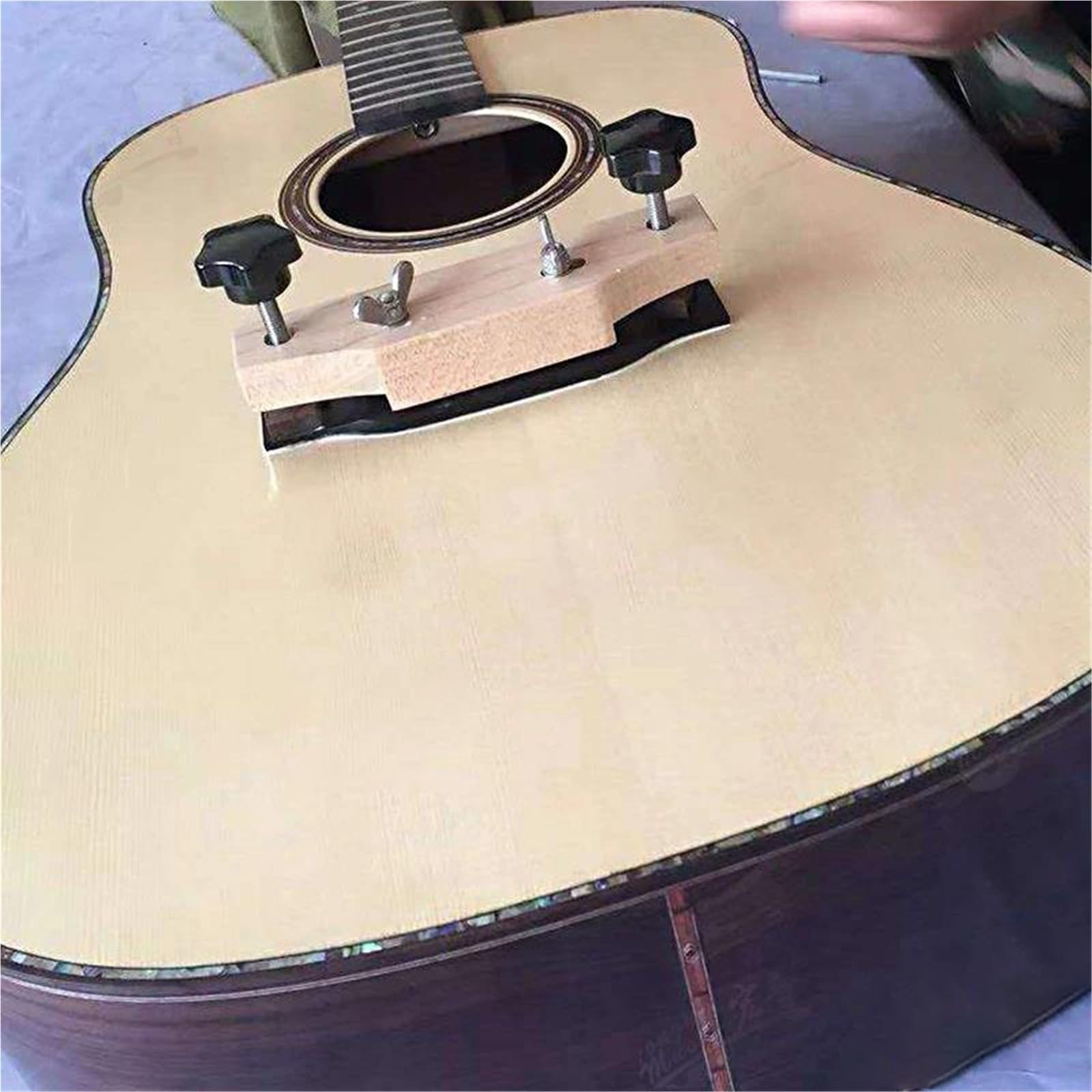 Zestaw Akcesoriów Gitary Narzędzie Do Klejenia Zacisków Mostkowych Do Gitar Akustycznych Twardy Klon Stal Nierdzewna 304
