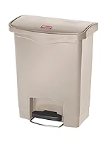 Vista 11 de Rubbermaid Commercial Products - Bote de basura Streamline Slim con pedal Papelera de plástico, 13 galones (50 litros), color negro, con tapa