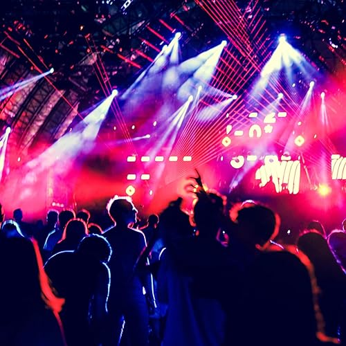 Miniatura 8 de VEVOR Luces de escenario, luces de fiesta RGB 4 en 1, luz estroboscópica con patrón LED, efectos de iluminación mixtos activados por sonido con luz