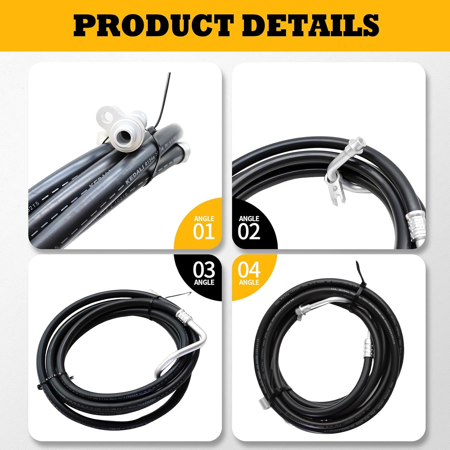 SU33468 Rear AC Line Set A/C Hoses Compatible with Suburban Escalade ESV Yukon XL 2007-2014