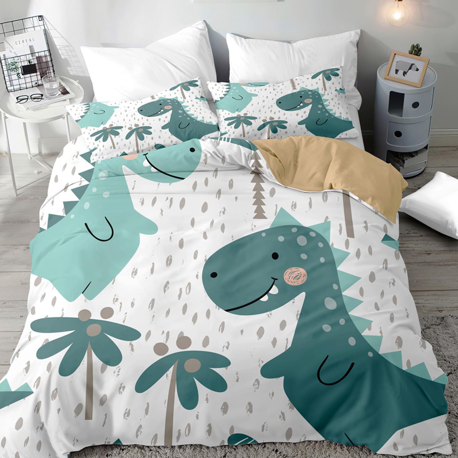 Housse de couette 120 x 150 cm dinosaure pour aider les enfants à dormir seul dans leur lit