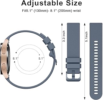 Bracelet Sport Garmin Bracelet Silicone Garmin Vancle 20mm - Pour Venu Sq 2, Venu, Venu 2 Plus - Respirant Et Confortable Accessoire Montre Fitness