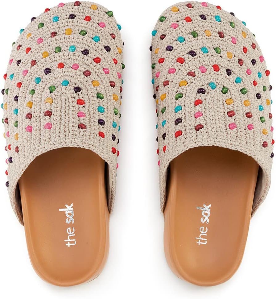 The Sak Bolinas Clog in Crochet and Leather, Slip On Entry - Image 4