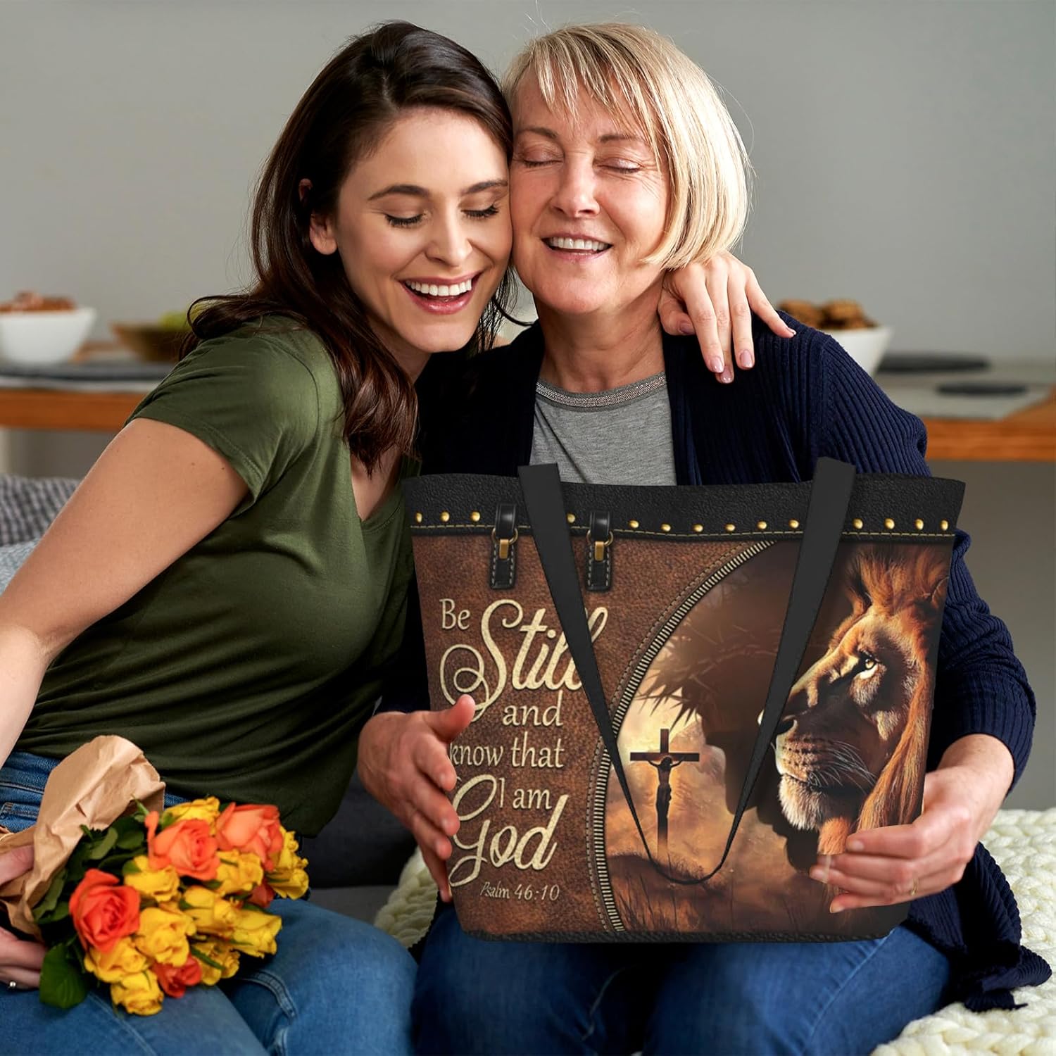 Bible Tote Bags for Women Christian Tote Bag Church Shoulder Bag Inspirational Bags With Zipper Christian Gift - Image 7