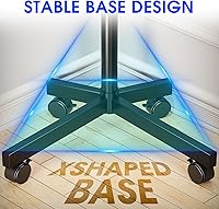 Vista 7 de Soporte de TV móvil para TV de 23 a 60 pulgadas LCD LED OLED de pantalla plana con pantalla curva hasta 88 libras, inclinación y altura ajustable