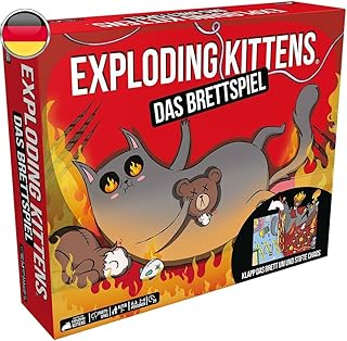 Exploding Kittens, Exploding Kittens: Das Brettspiel, Partyspiel, 2-6 Spieler, ab 7+ Jahren, 20 Minuten, Deutsch