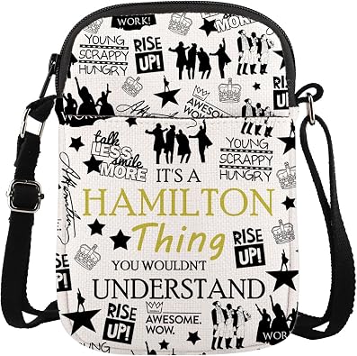KUIYAI Hamilton Broadway Musical Theatre Crossbody Bag for Musical Lover Gift, Theatre Nerd Gift, Shoulder Bag for Actress Actor Drama Teacher, Hamilton Lover Gift