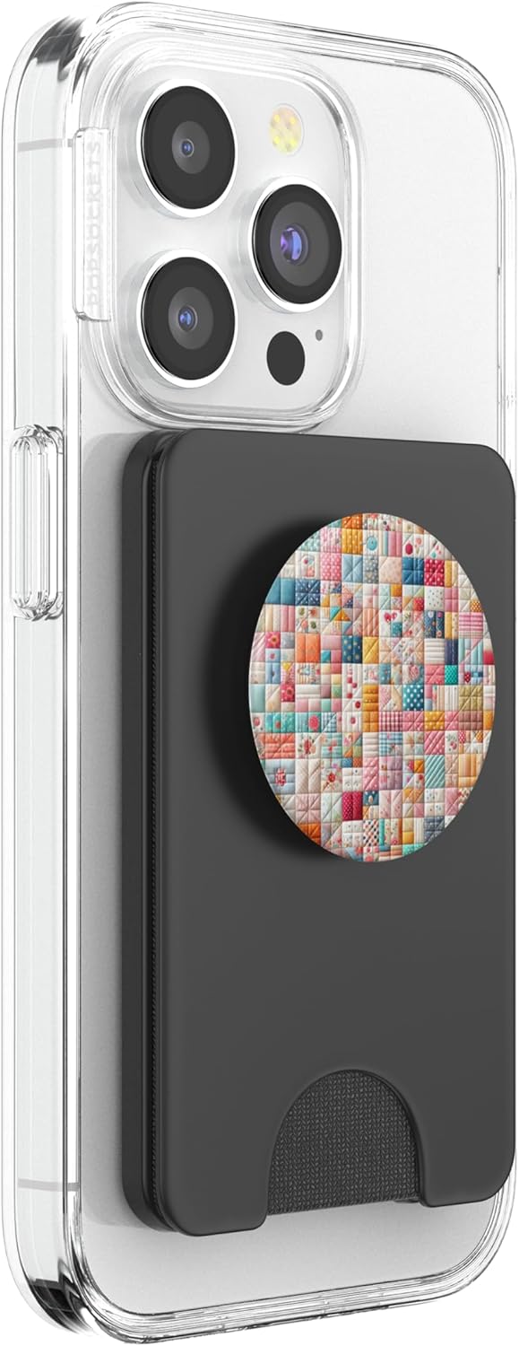 Cute Quilt Block Pattern Art Style PopSockets PopWallet for MagSafe