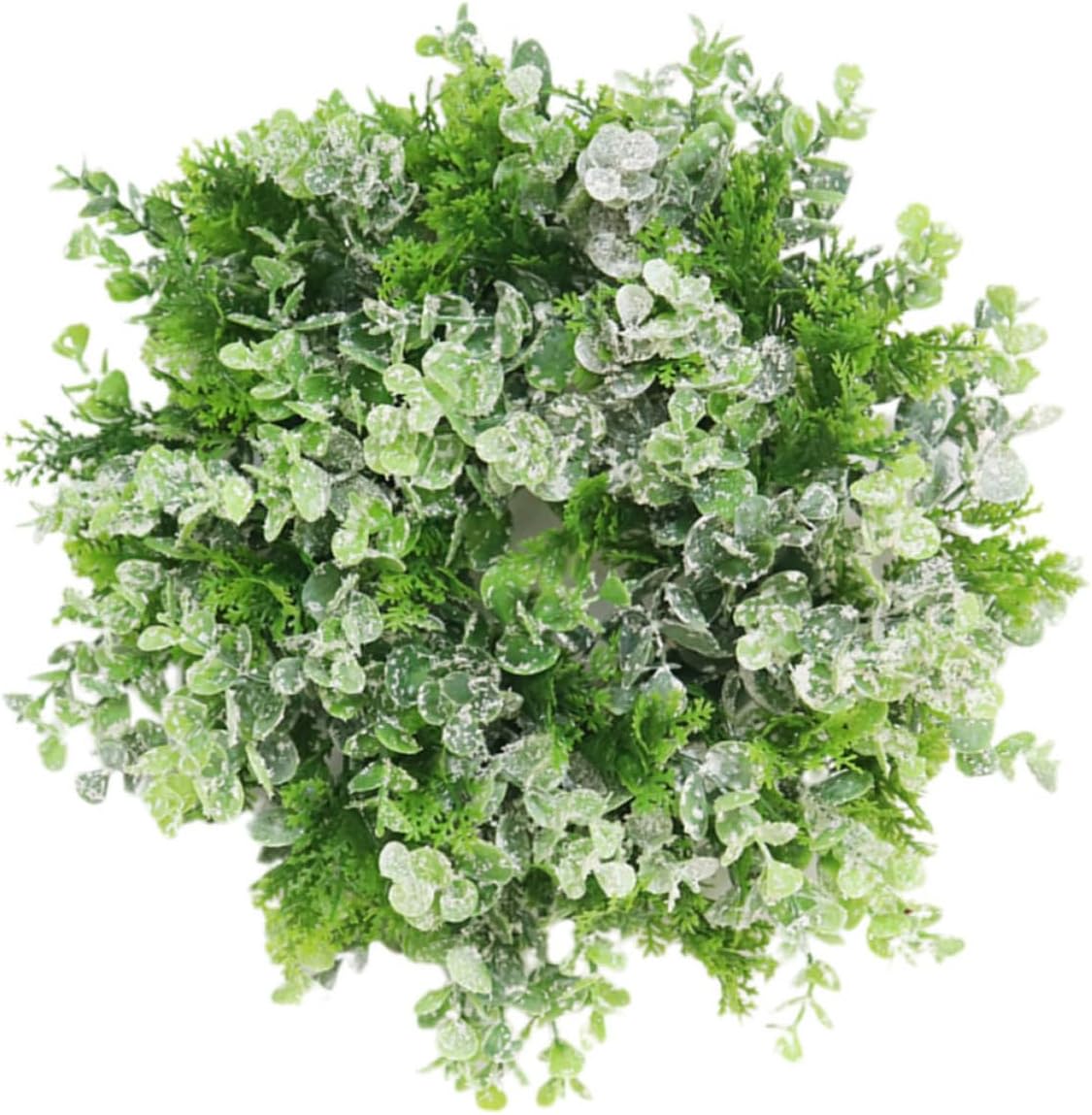 Amazon.com: Eucalyptus Leaf Front Door Wreath Green Plastic Family ...