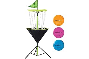 Franklin Sports Disc Golf Basket Set: Portable Disc Golf Target with Chains,...