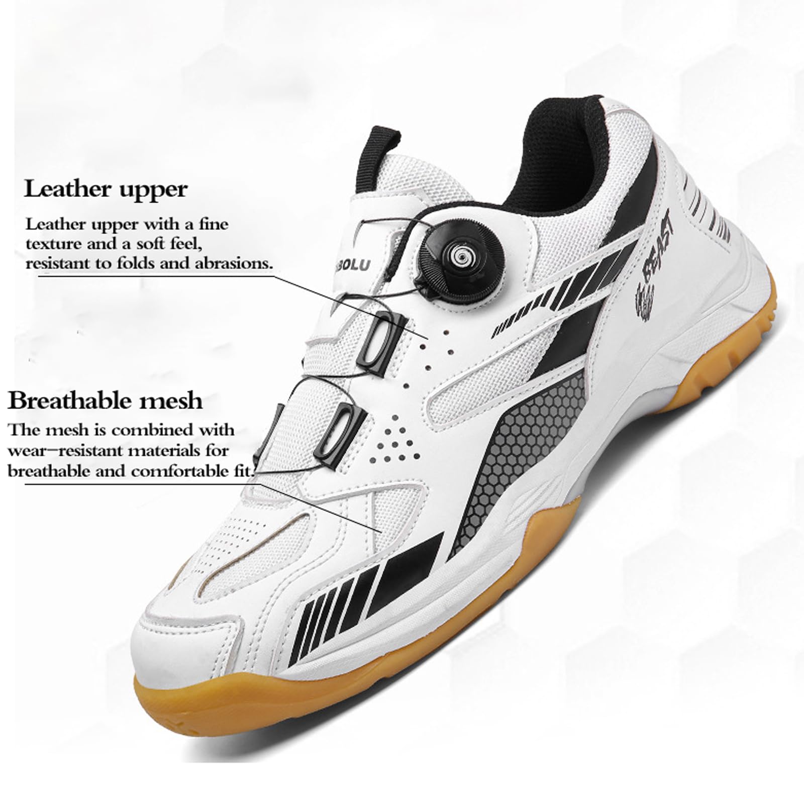 Zapatos De Bádminton,Zapatillas de Voleibol para Hombre y Mujer,Zapatillas De Tenis De Mesa,Zapatos de Squash,Antideslizantes,para Squash,Tenis de Mesa,ráquetbol y Voleibol